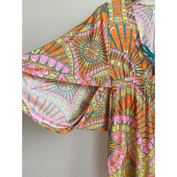 TRINA TURK Capri Lace-Up  Tunic ORANGE SHERBET Colourful XS - Picture 5 of 9